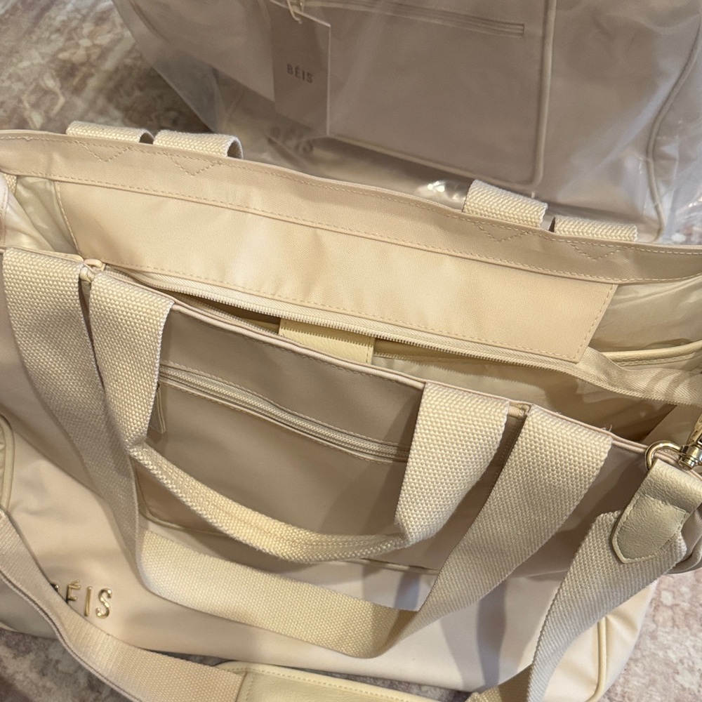 BEIS east to west tote: beige